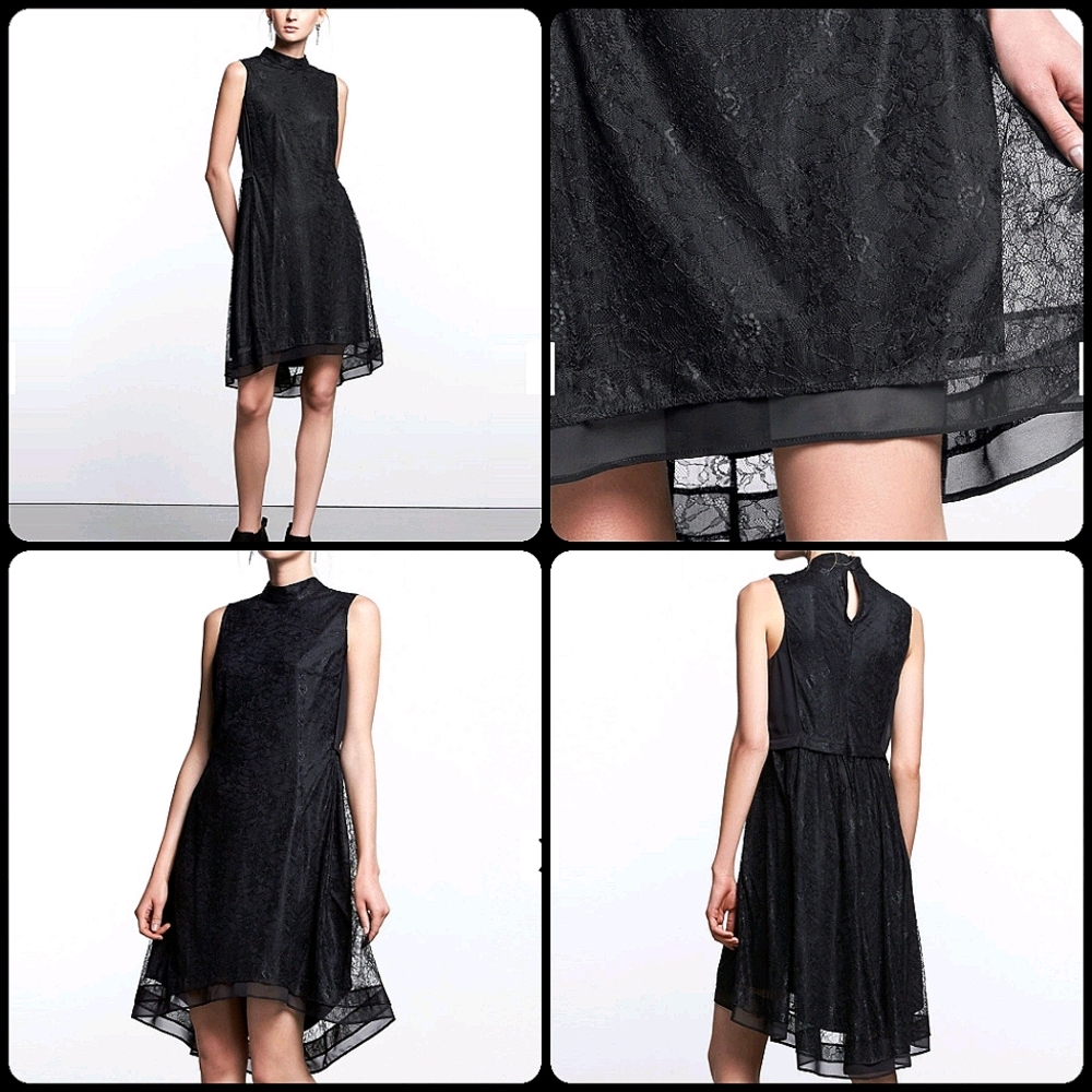 Simply Vera Wang Black Dress With Lace